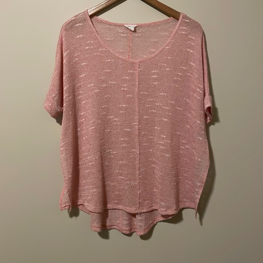 Aeropostale Pink Knit Short Sleeved Tunic Sweater